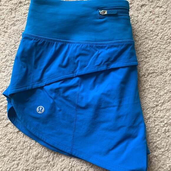 Lululemon Women's Speed Up Short 2.5", Amalfi Blue, size 4 EUC - Picture 7 of 7